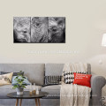 Elephant Close up Eyes Picture Giclee Print/,black and White Elephant Head Canvas Wall Art/animal Canvas Prints with Inner Wood